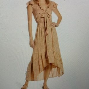 Surf Gypsy Polka dot high/low cover up dress